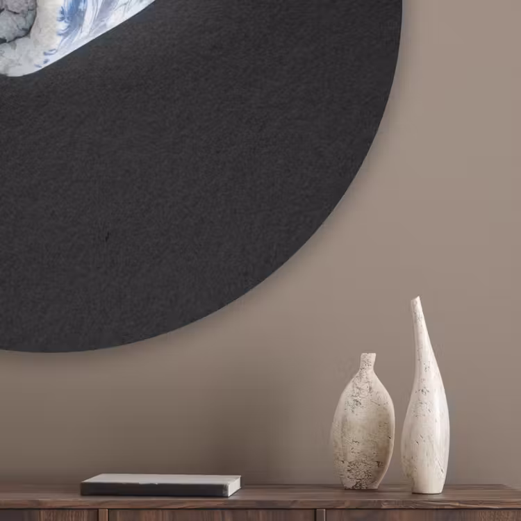 Sushi - Delfts blauw - Rijst - Vis - Elegant Akoestische PET Vilt - Rond klein -sfeer5_closeup