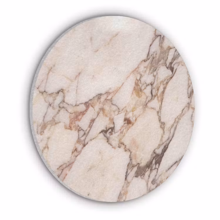 Textuur - Gesteente - Aderen - Abstract - Wit Akoestische PET Vilt - Rond klein -3d
