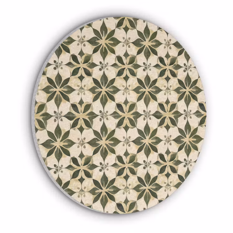 Tegel - Dessin - Groen Akoestische PET Vilt - Rond klein 838 -3d