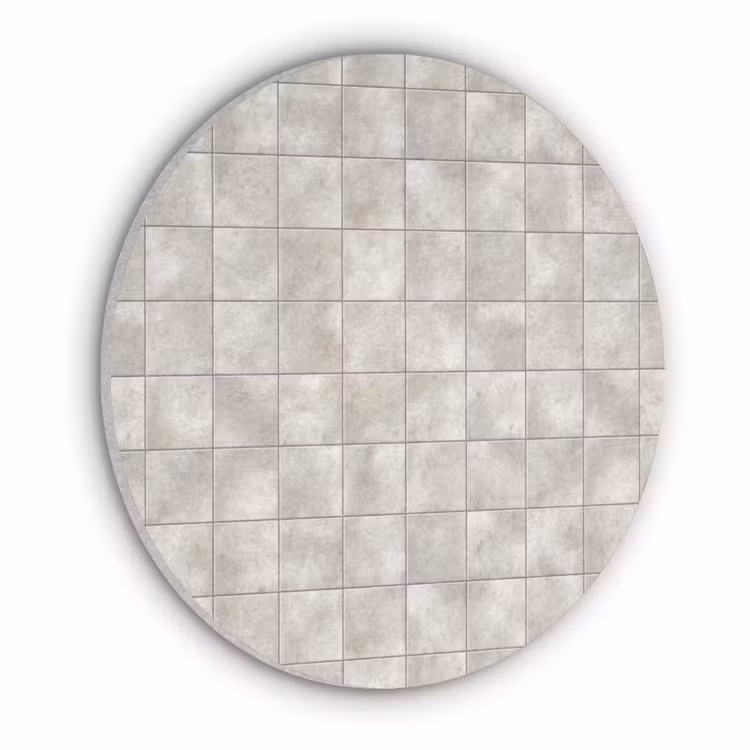 Tegels - Natuurlijk - Grijs Akoestische PET Vilt - Rond klein 838 -3d