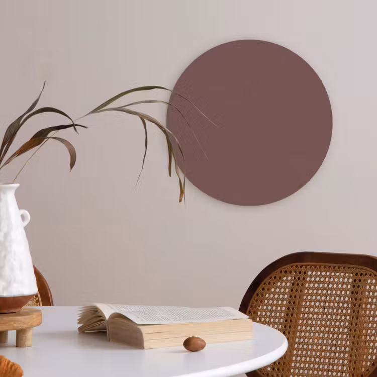 Velvet - Merlot - Rood Akoestische PET Vilt - Rond klein 838 -sfeer3