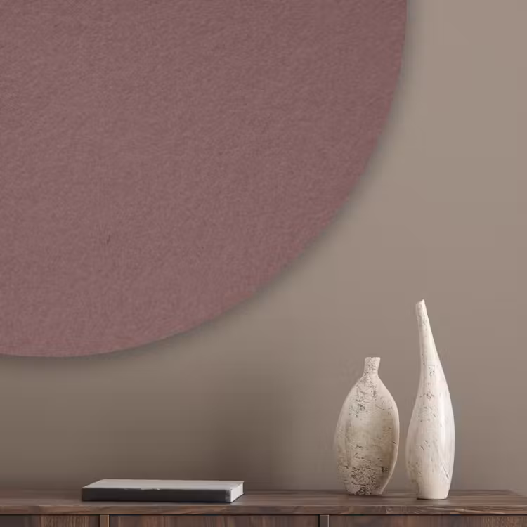 Velvet - Merlot - Rood Akoestische PET Vilt - Rond klein 838 -sfeer5_closeup