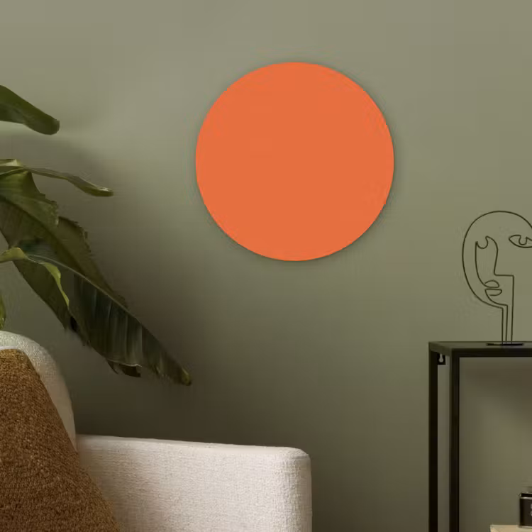 Vivid - Amber - Oranje Akoestische PET Vilt - Rond klein 838 -sfeer2