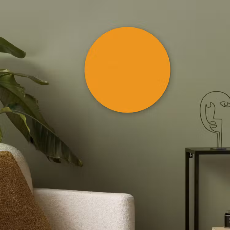 Warm - Ochre - Oranje Akoestische PET Vilt - Rond klein 838 -sfeer2