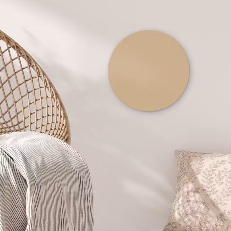 Warm - Sand - Nude Akoestische PET Vilt - Rond klein 838 -sfeer4