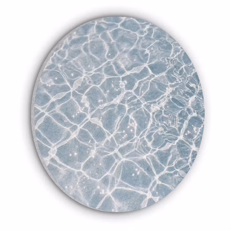 Water - Reflectie - Zonlicht Akoestische PET Vilt - Rond klein -3d