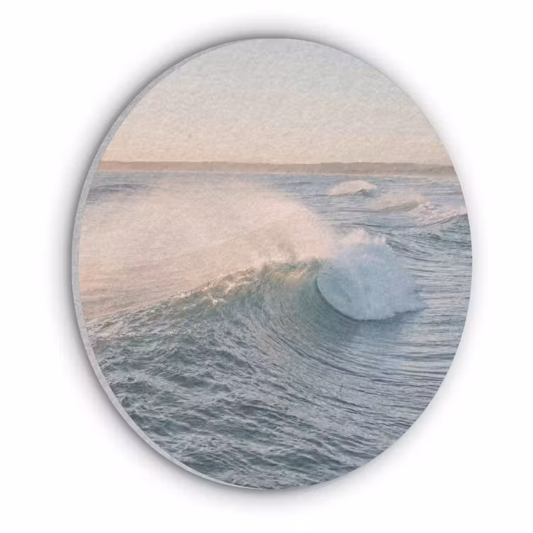 Golf - Zee - Water Akoestische PET Vilt - Rond klein -3d