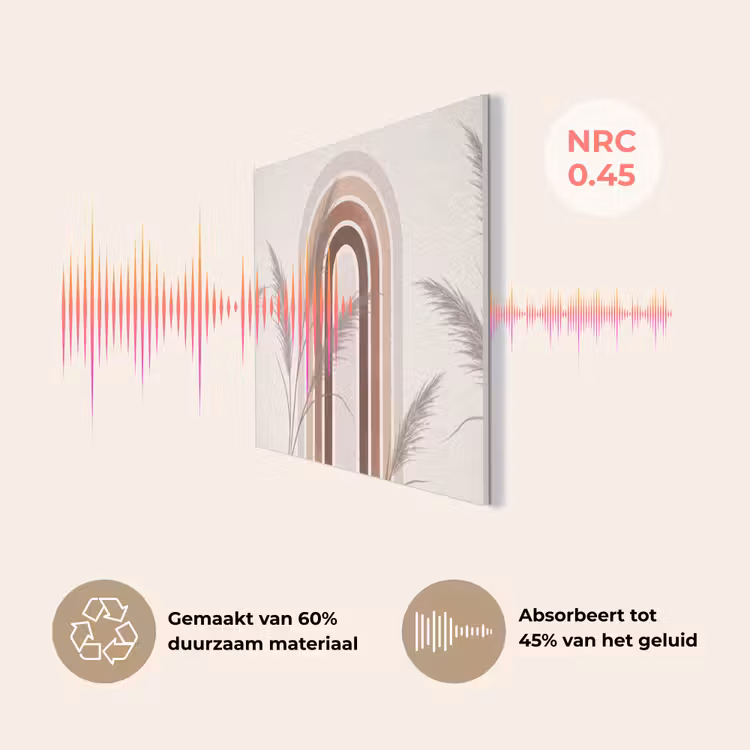 Abstract - Bogen - Plant - Boho - Beige PET vilt klein -USP_NL