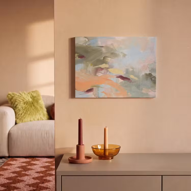 Abstract - Borstelstreken - Kunst - Modern - Pastel PET vilt klein -sfeer1