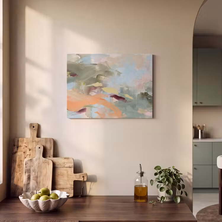 Abstract - Borstelstreken - Kunst - Modern - Pastel PET vilt klein -sfeer2