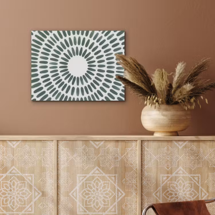 Abstract - Cirkel - Patroon - Modern - Groen PET vilt klein -sfeer4