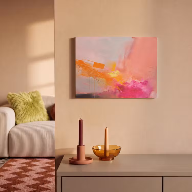 Abstract - Kleurrijk - Modern - Roze PET vilt klein -sfeer1