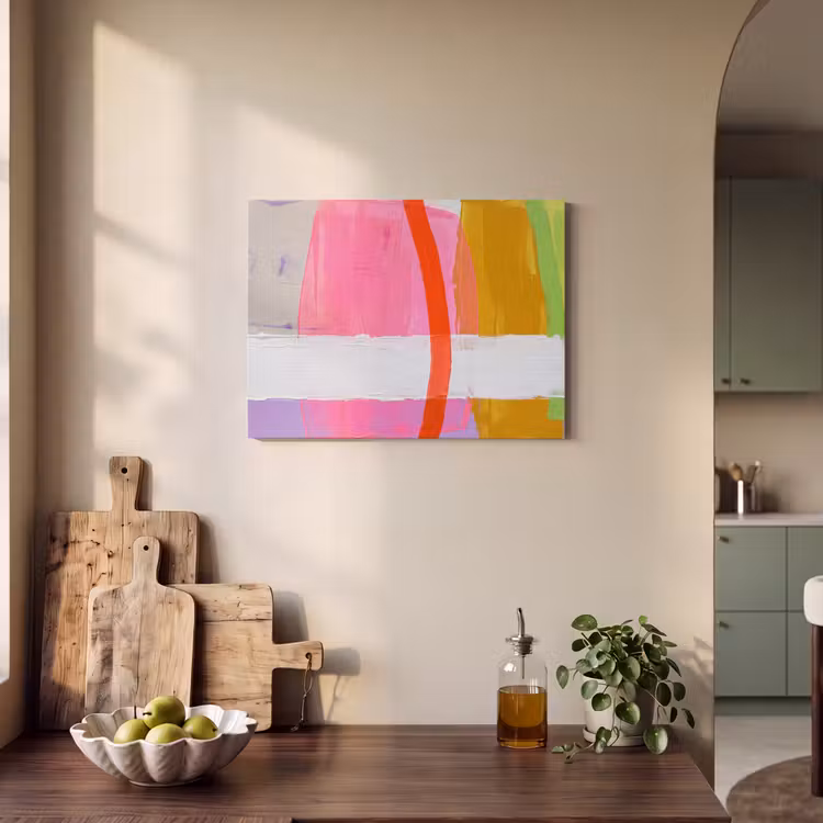 Abstract - Kleurrijk - Vormen - Modern - Kunst PET vilt klein -sfeer2