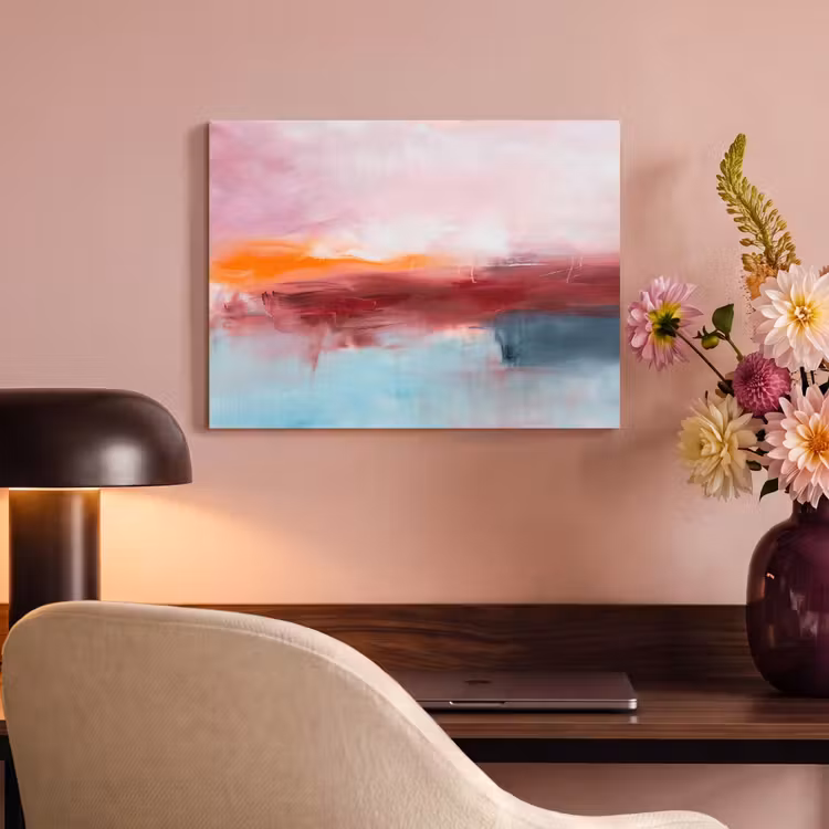 Abstract - Kleuren - Modern - Kunst - Roze PET vilt klein -sfeer3