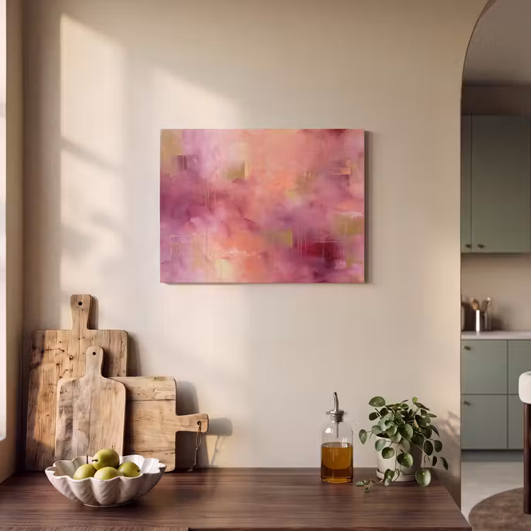 Abstract - Kleuren - Modern - Roze - Paars PET vilt klein -sfeer2