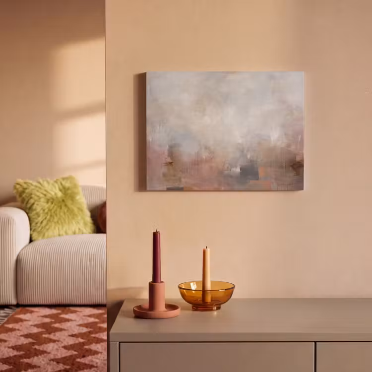 Abstract - Vloeiend - Kunst - Modern - Beige PET vilt klein -sfeer1