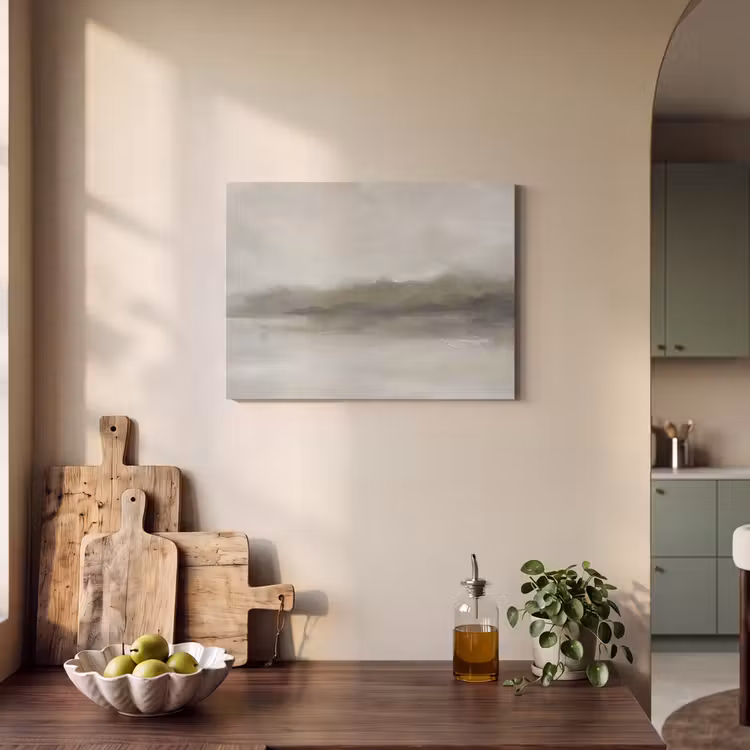 Abstract - Landschap - Nevel - Modern - Grijs PET vilt klein -sfeer2