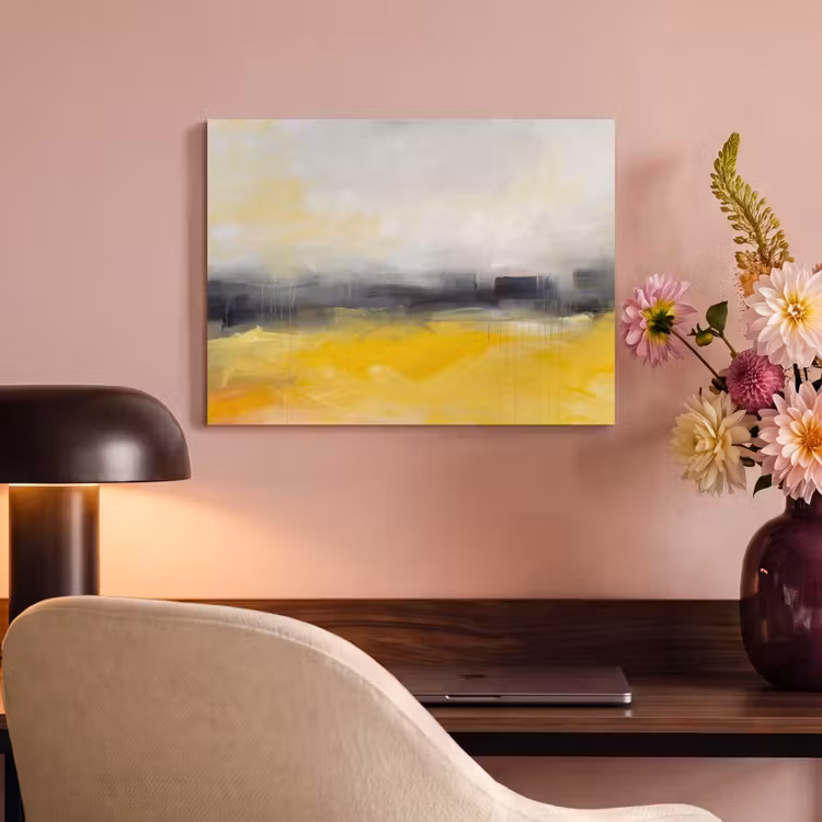 Abstract - Landschap - Modern - Geel PET vilt klein -sfeer3