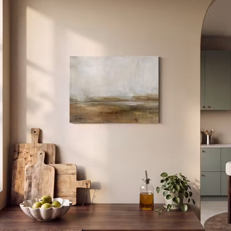 Abstract - Landschap - Natuur - Beige - Bruin PET vilt klein -sfeer2