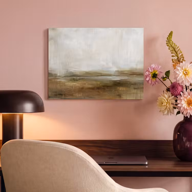 Abstract - Landschap - Natuur - Beige - Bruin PET vilt klein -sfeer3