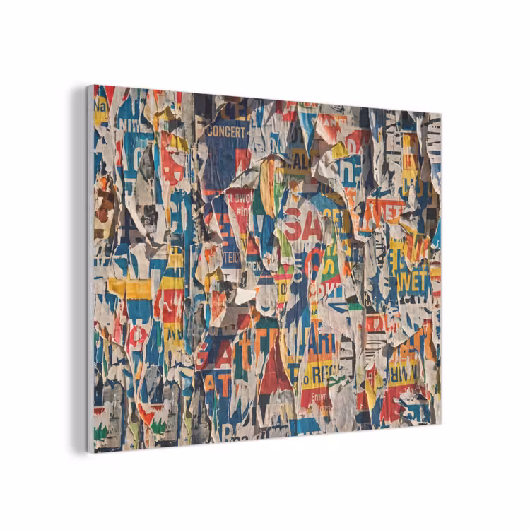 Abstract - Gelaagd papier - Urban - Modern - Kleurrijk PET vilt klein -3d