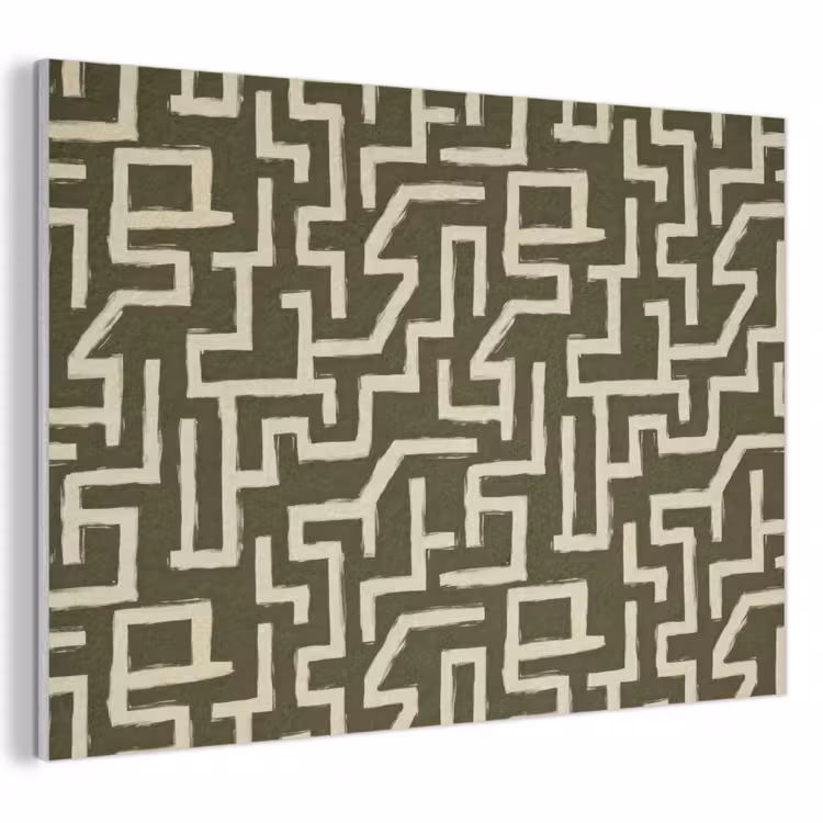 Abstract - Lijnen - Groen PET vilt klein 837 -3d