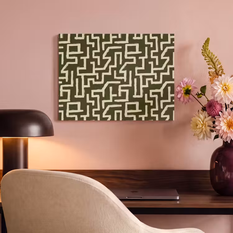 Abstract - Lijnen - Groen PET vilt klein 837 -sfeer3