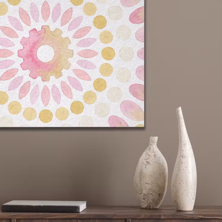 Abstract - Mandala - Kunst - Modern - Roze PET vilt klein -sfeer6_closeup