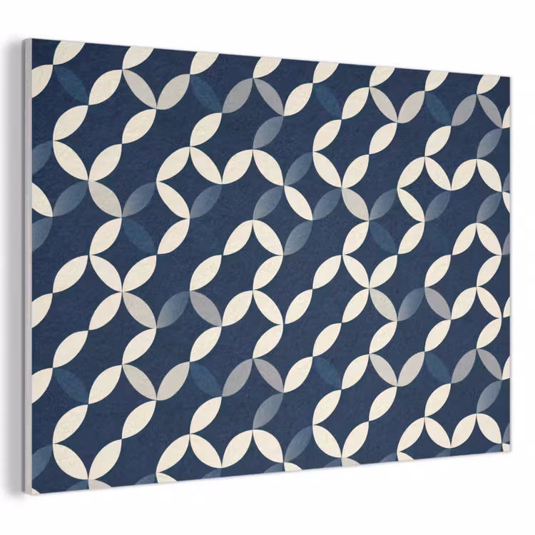 Abstract - Patroon - Blauw PET vilt klein 837 -3d