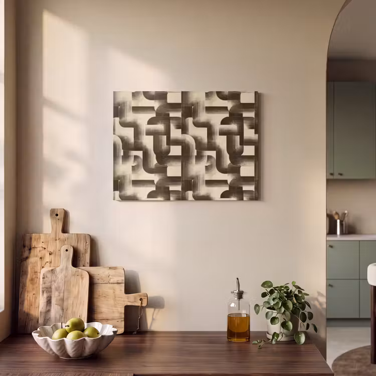 Abstract - Retro - Zwart PET vilt klein 837 -sfeer2