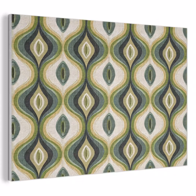 Abstract - Ritmisch - Groen PET vilt klein 837 -3d