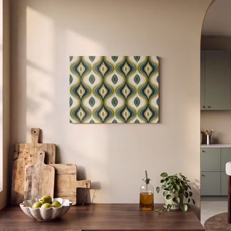 Abstract - Ritmisch - Groen PET vilt klein 837 -sfeer2