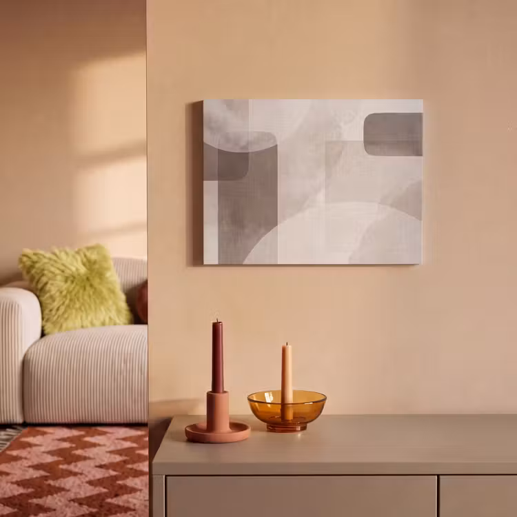 Acoustic Panel - Abstract Shapes - Beige - Abstracte vormen - Beige PET vilt klein
