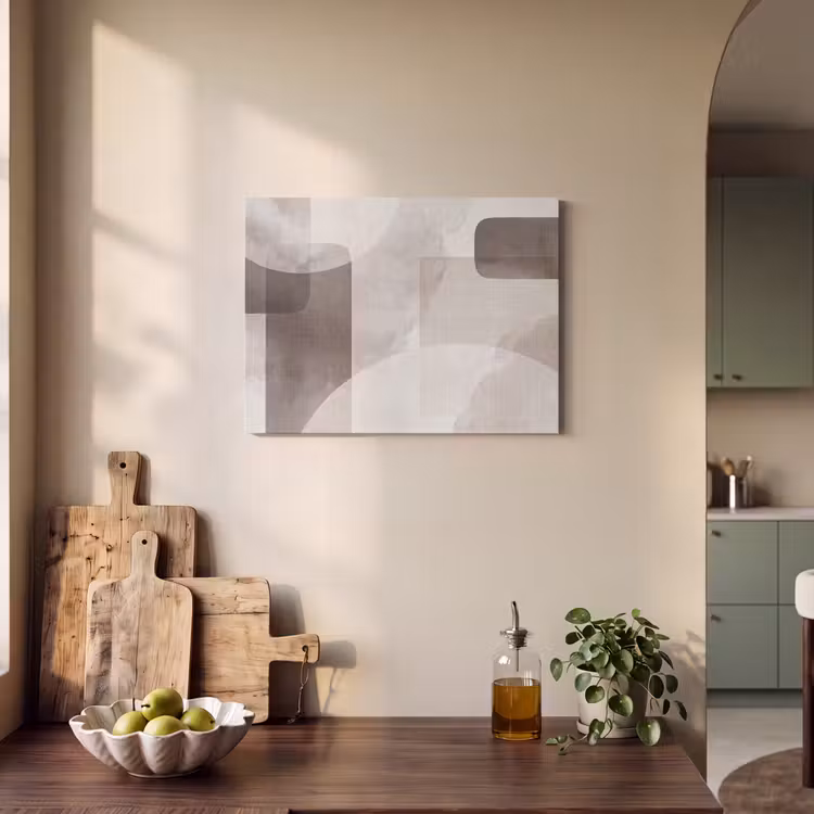 Acoustic Panel - Abstract Shapes - Beige - Abstracte vormen - Beige PET vilt klein