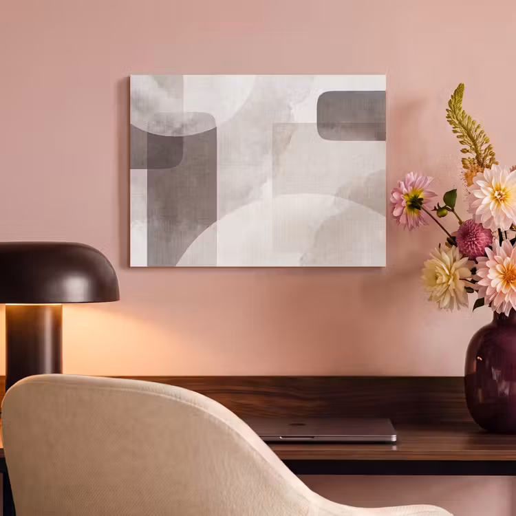 Acoustic Panel - Abstract Shapes - Beige - Abstracte vormen - Beige PET vilt klein