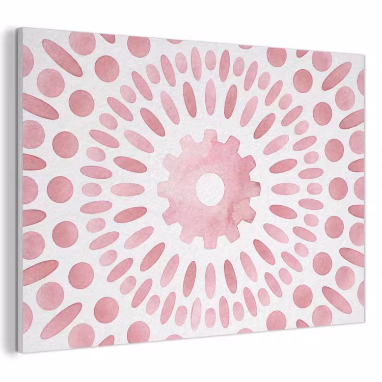 Abstract - Vormen - Patroon - Aquarel - Roze PET vilt klein -3d