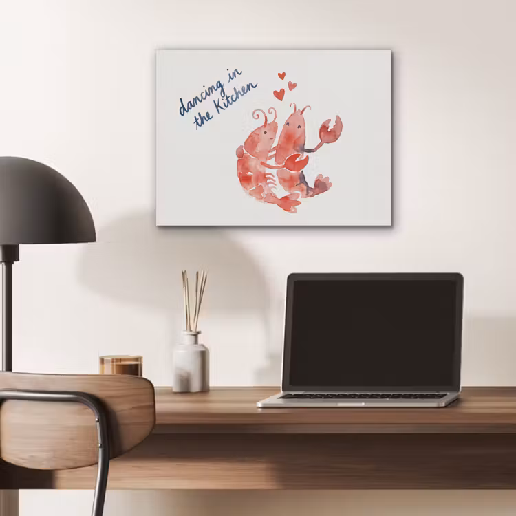 Dier - Dans - Liefde - Waterverf - Rood PET vilt klein -sfeer5
