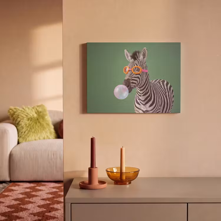 Dier - Bril - Bel - Modern - Groen PET vilt klein -sfeer1