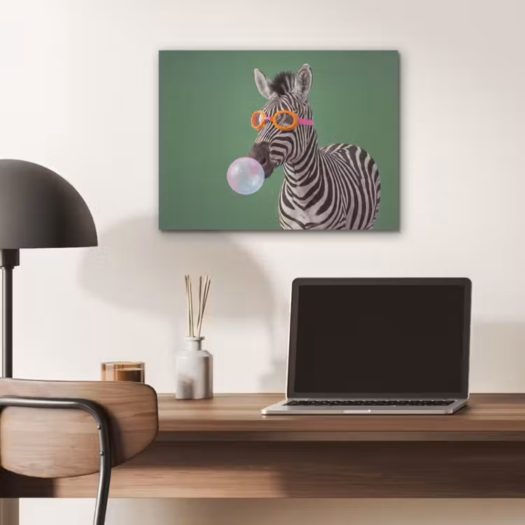 Dier - Bril - Bel - Modern - Groen PET vilt klein -sfeer5