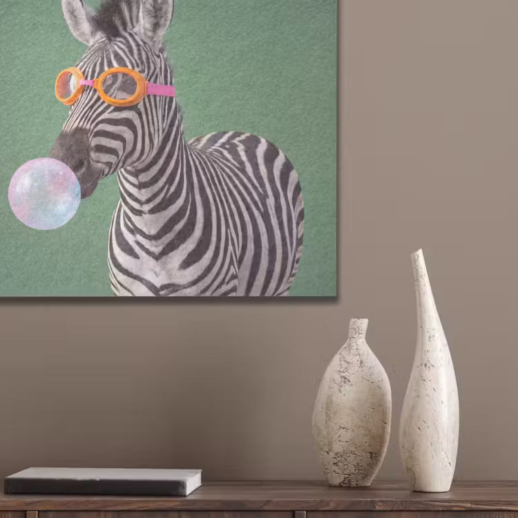 Dier - Bril - Bel - Modern - Groen PET vilt klein -sfeer6_closeup