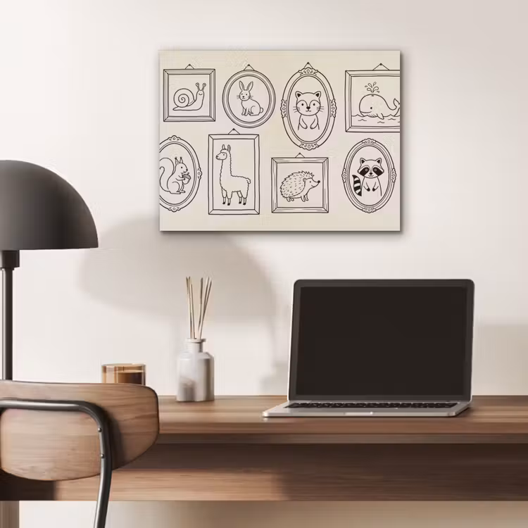 Dieren - Illustratie - Lijsten - Galerij - Speels PET vilt klein -sfeer5