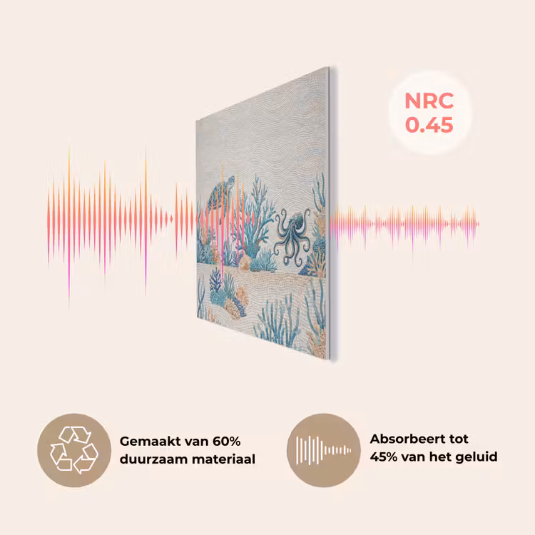Dieren - Onderwater - Natuur - Mozaïek - Blauw PET vilt klein -USP_NL