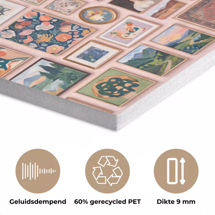 Kunst - Collectie - Decoratie - Modern - Kleurrijk PET vilt klein -closeup_NL