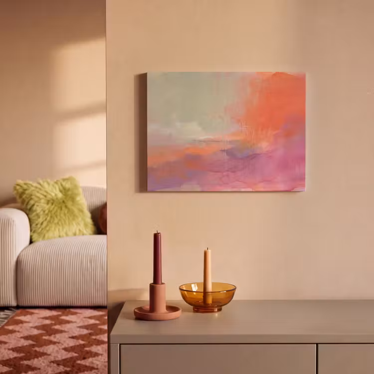 Kunst - Vloeiend - Overgangen - Oranje PET vilt klein -sfeer1