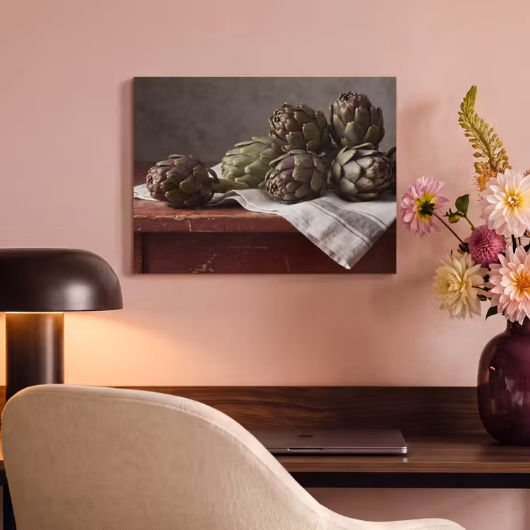 Acoustic Panel - Artichoke - Food - Rustic - Artisjok - Eten - Rustiek PET vilt klein