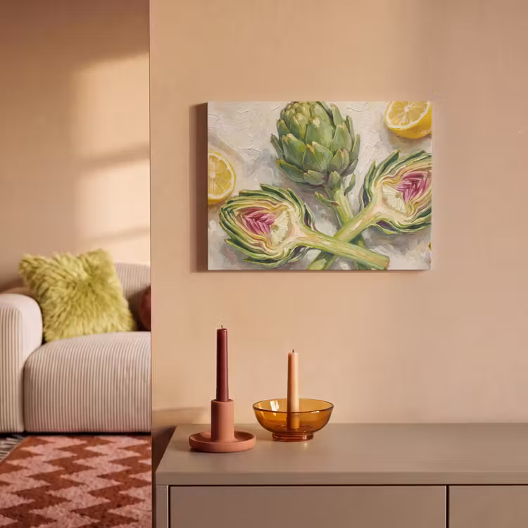 Acoustic Panel - Artichoke - Lemon - Food - Artisjok - Citroen - Eten PET vilt klein