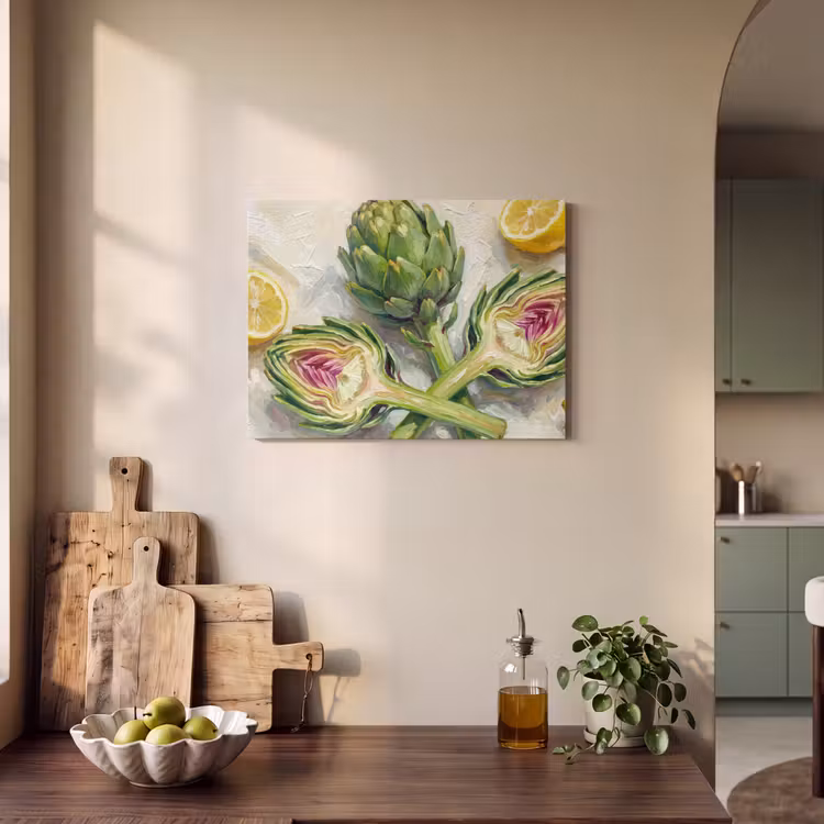 Acoustic Panel - Artichoke - Lemon - Food - Artisjok - Citroen - Eten PET vilt klein