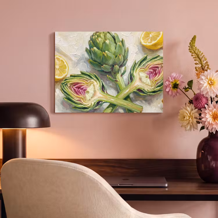 Acoustic Panel - Artichoke - Lemon - Food - Artisjok - Citroen - Eten PET vilt klein