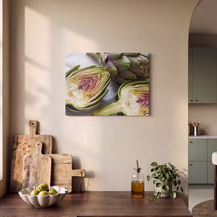 Acoustic Panel - Artichoke - Sliced - Food - Artisjok - Doorgesneden - Eten PET vilt klein