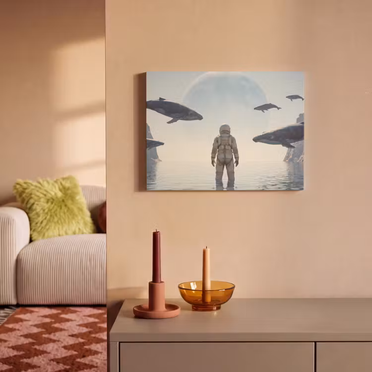 Acoustic Panel - Astronaut - Whale - Fantasy - Ruimtevaarder - Walvis - Fantasie PET vilt klein